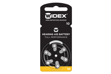 Baterie do naslouchadel WIDEX 10, 6ks